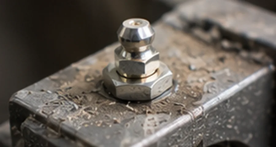 Automatischer Schmierstoffgeber an einer Linearführung in der Automatisierungstechnik